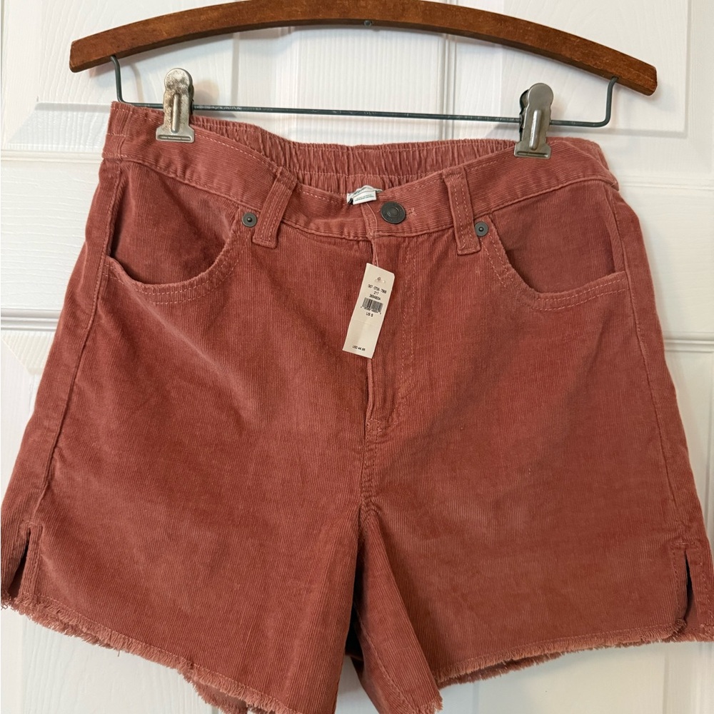 Aerie High Waisted Corduroy Shorts - NWT - Rust Size Small